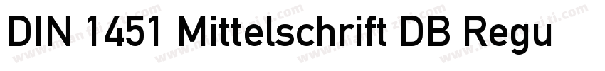 DIN 1451 Mittelschrift DB Regular字体转换